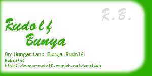 rudolf bunya business card